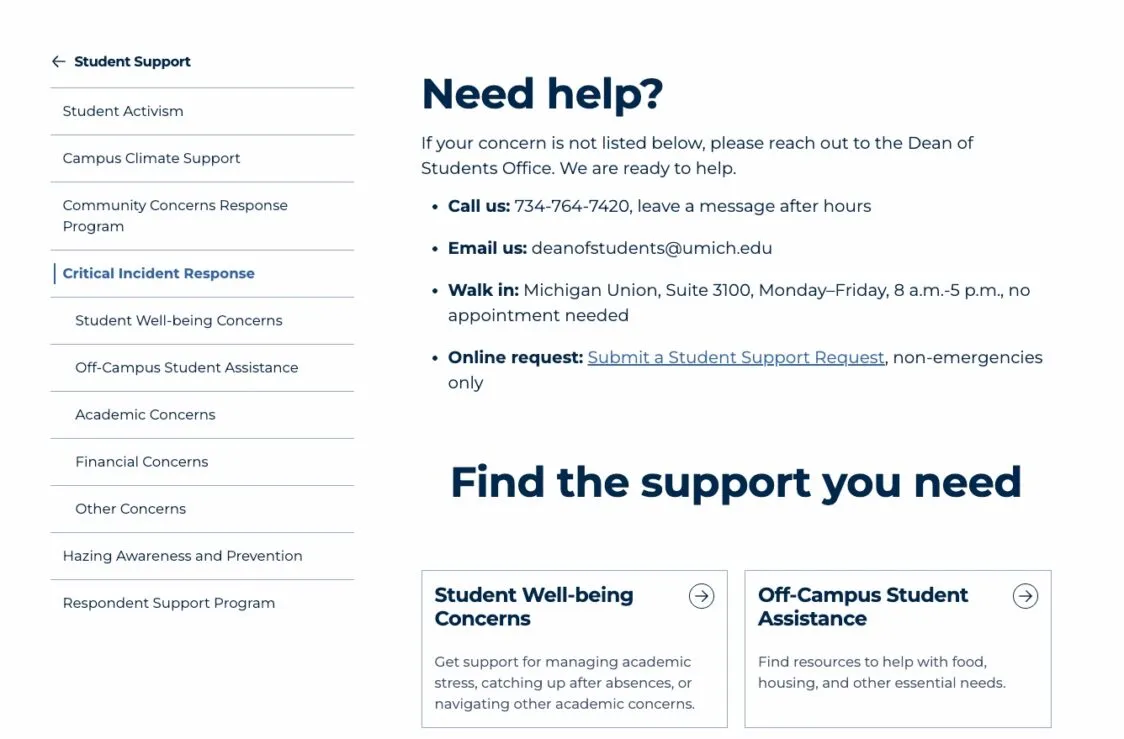 The sidebar subnavigation template.